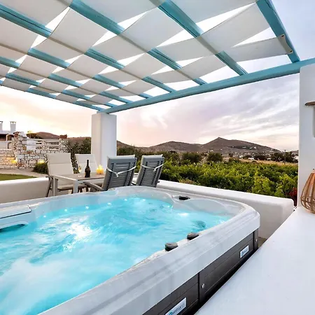 Luxury Paros 1 Bedroom Vrachian Earth Private Jacuzzi Willa