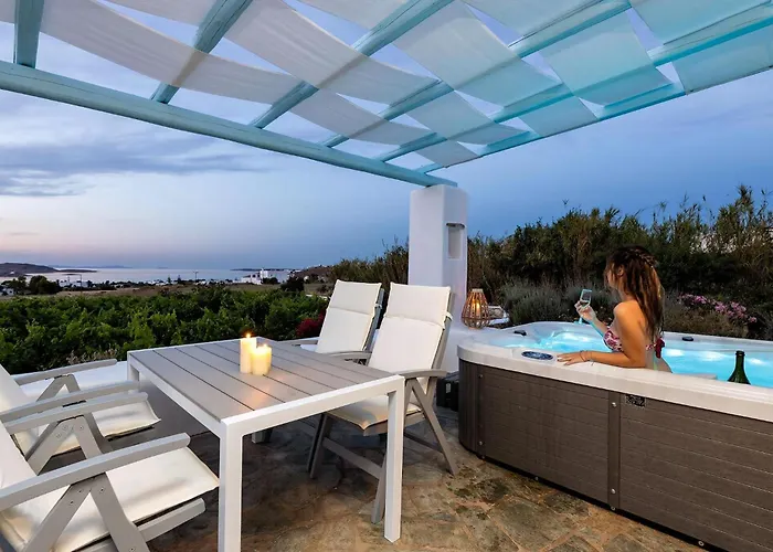 Luxury Paros 1 Bedroom Vrachian Earth Private Jacuzzi * Protorgia