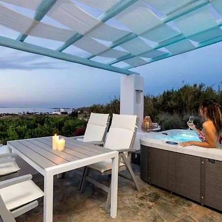 Luxury Paros 1 Bedroom Vrachian Earth Private Jacuzzi Villa Protorgia