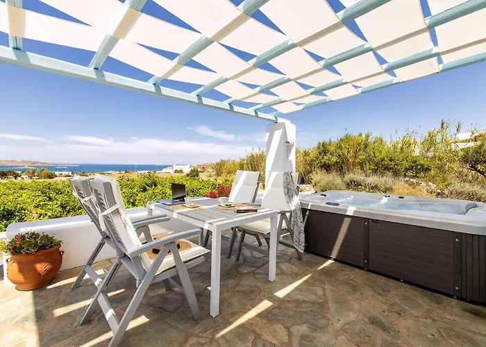 Luxury Paros 1 Bedroom Vrachian Earth Private Jacuzzi *
